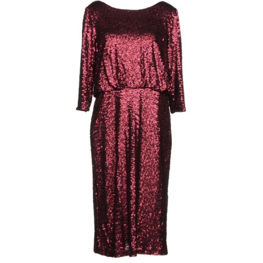 Badgley Mishka maroon sequin dress